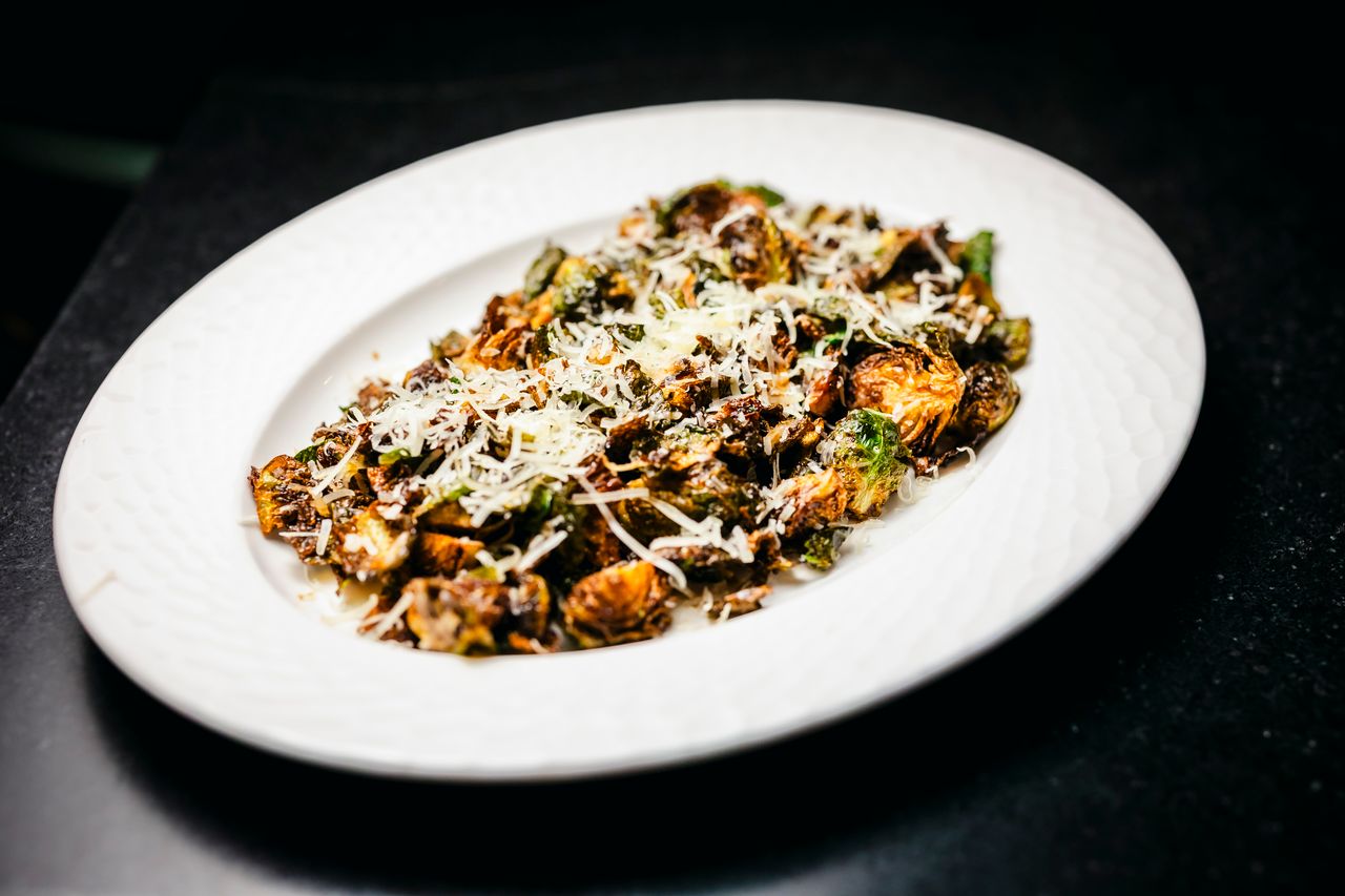 Crispy brussels sprouts with parmesan at The Boardroom